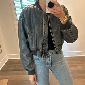 Zara bomber jacket greyish